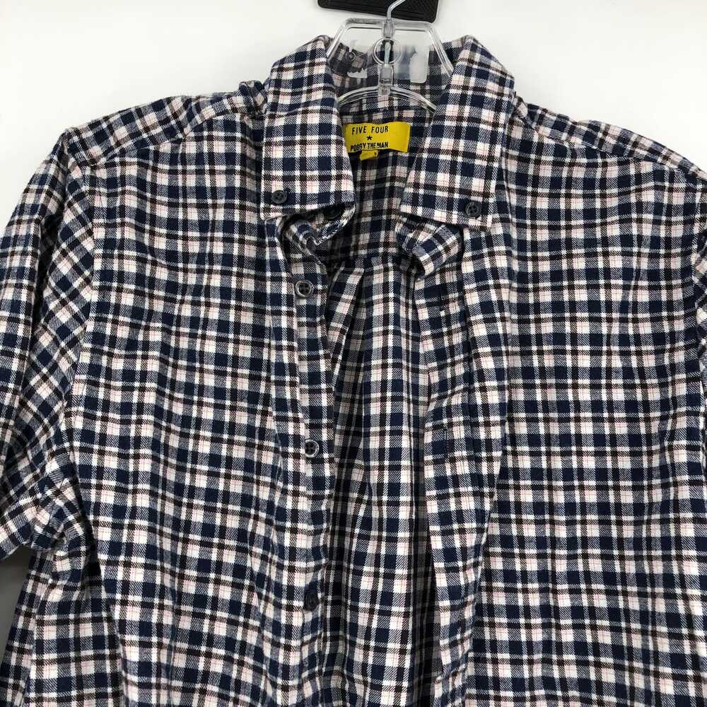 Five Four Blue White Plaid Button-Up Shirt | Mens M - Picture 5 of 6